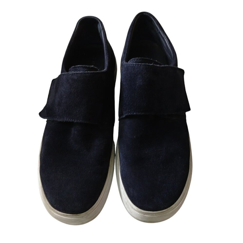 Vince Women's Size 8.5M Blue Suede Sneakers Fashion Tennis Hook Loop Closure